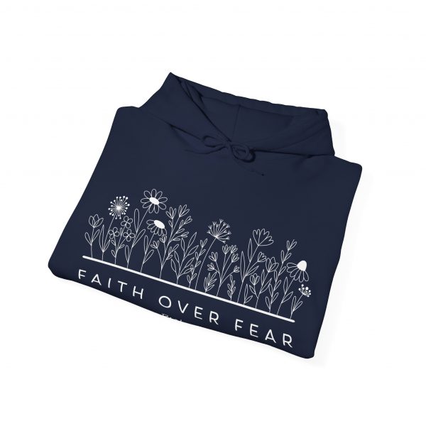 16536758724108801098_2048.jpeg "Faith Over Fear" (Psalm 34) Floral Scripture Christian Faith Hoodie