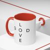 "Love God/God Love" Minimal Christian Faith Cross Ceramic Mug