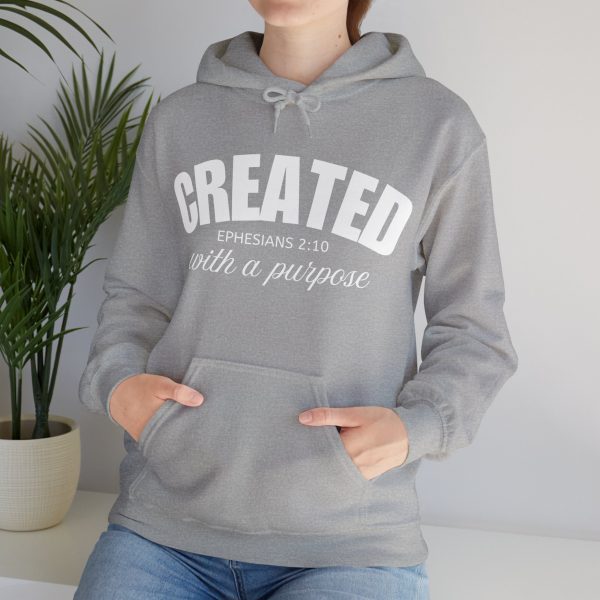 16579379757940888429_2048.jpeg "Created With A Purpose" (Ephesians 2:10) Christian Faith Scripture Hoodie