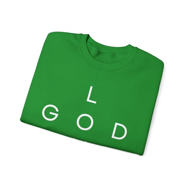 16762213127225896609_2048.jpeg "Love God/God Love" Minimal Christian Faith Cross Sweatshirt