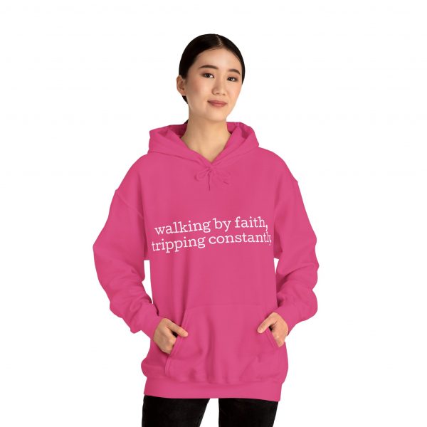16774755617278472931_2048.jpeg "Walking by Faith Tripping Constantly" Christian Faith Hoodie