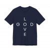 17020883068326867735_2048.jpeg "Love God/God Love" Minimal Christian Faith Cross T‑Shirt (Jersey Thin)