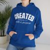 17166079337911902016_2048.jpeg "Created With A Purpose" (Ephesians 2:10) Christian Faith Scripture Hoodie