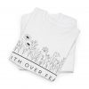 "Faith Over Fear" (Psalm 34) Floral Scripture Christian Faith T-Shirt (White) (Heavy Cotton)