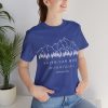 "Faith Can Move Mountains" (Matthew 17:20) Christian Mountain Graphic T-Shirt (Jersey Thin)