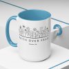 "Faith Over Fear" (Psalm 34) Floral Scripture Christian Faith Mug