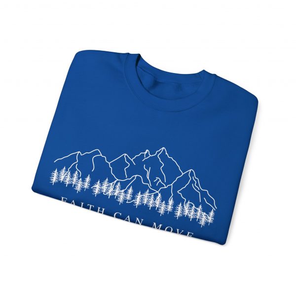 "Faith Can Move Mountains" (Matthew 17:20) Christian Mountain Graphic Sweatshirt