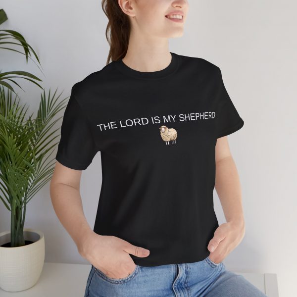 17444554387985664167_2048-1.jpeg "The Lord Is My Shepherd" Christian Faith Shirt with Cute Sheep (Jersey Thin)