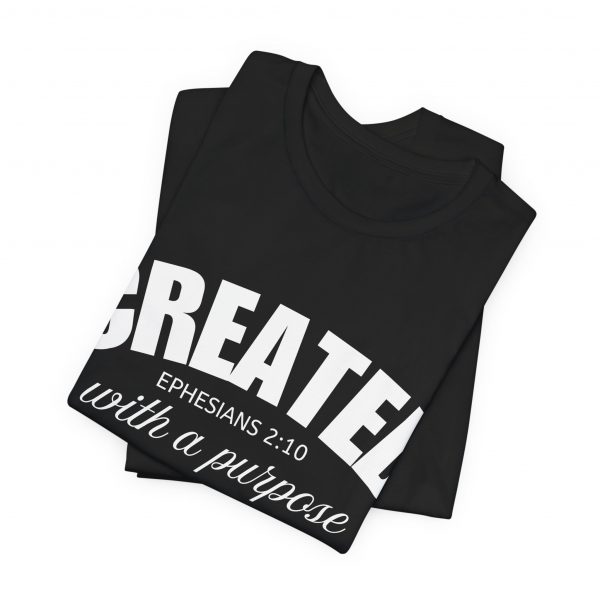17495659133911932283_2048-1.jpeg "Created With A Purpose" (Ephesians 2:10) Christian Faith Scripture T-Shirt (Jersey Thin)