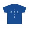17510757979847662260_2048.jpeg "Love God/God Love" Minimal Christian Faith Cross T‑Shirt (Heavy Cotton)