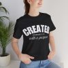 17567467185363590481_2048-1.jpeg "Created With A Purpose" (Ephesians 2:10) Christian Faith Scripture T-Shirt (Jersey Thin)