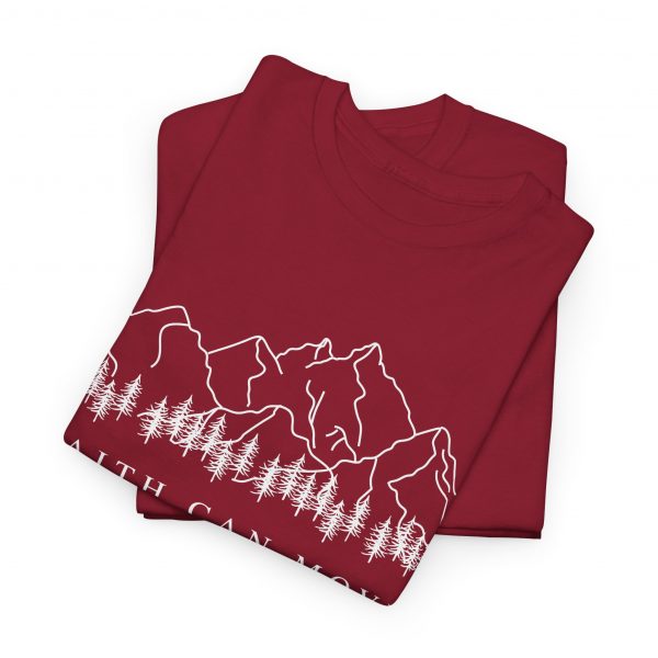 17757385175079670439_2048-1.jpeg "Faith Can Move Mountains" (Matthew 17:20) Christian Mountain Graphic T-Shirt (Heavy Cotton)