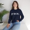 "Grace" Minimalist Inspirational Christian Faith Sweatshirt