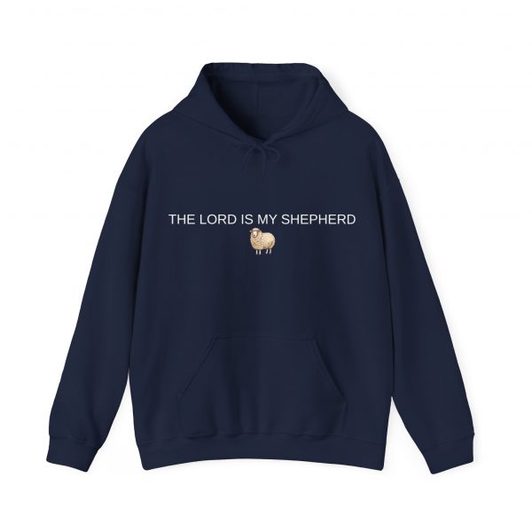 "The Lord Is My Shepherd" Christian Faith Pullover Hoodie with Cute Sheep