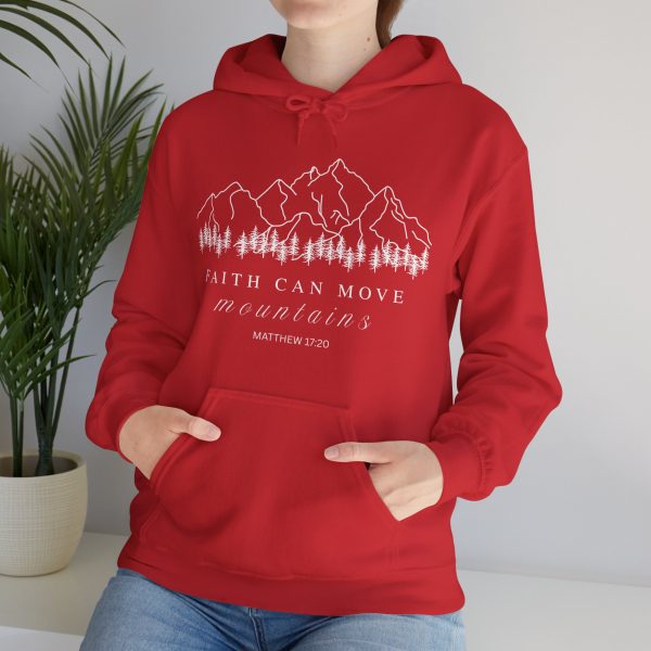 "Faith Can Move Mountains" (Matthew 17:20) Christian Mountain Graphic Hoodie