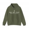 "Pray Wait Trust God Has a Plan" Christian Faith Hoodie