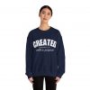 "Created With A Purpose" (Ephesians 2:10) Christian Faith Scripture Sweatshirt