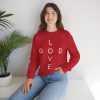 1966718809168827653_2048.jpeg "Love God/God Love" Minimal Christian Faith Cross Sweatshirt