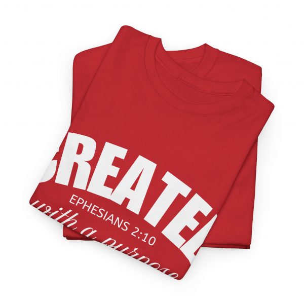 2297696983906044691_2048-1.jpeg "Created With A Purpose" (Ephesians 2:10) Christian Faith Scripture T-Shirt (Heavy Cotton)