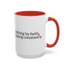 2357299937511944432_2048.jpeg "Walking by Faith Tripping Constantly" Christian Faith Mug