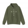 "Love God/God Love" Minimal Christian Faith Cross Hoodie
