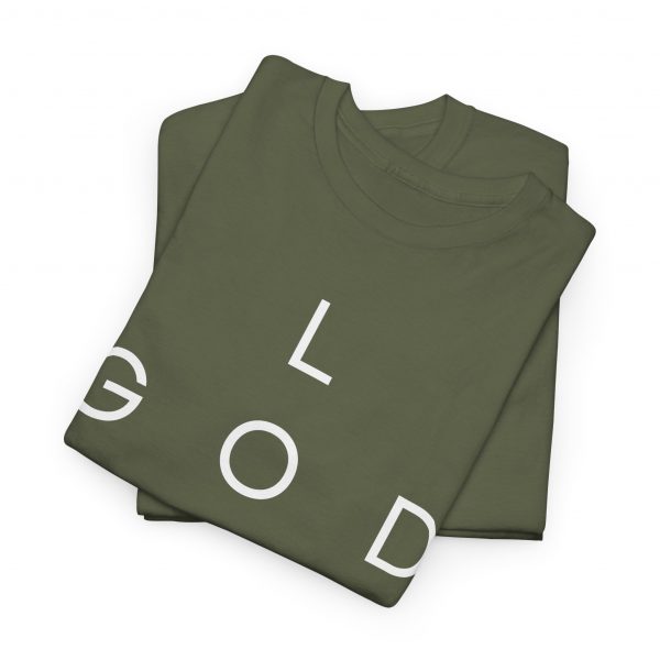 2567533606699132261_2048.jpeg "Love God/God Love" Minimal Christian Faith Cross T‑Shirt (Heavy Cotton)