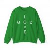2584051656501757127_2048.jpeg "Love God/God Love" Minimal Christian Faith Cross Sweatshirt