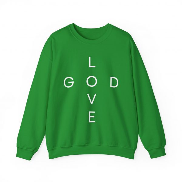 2584051656501757127_2048.jpeg "Love God/God Love" Minimal Christian Faith Cross Sweatshirt