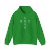 "Love God/God Love" Minimal Christian Faith Cross Hoodie