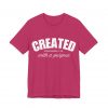 3085186510600478497_2048-1.jpeg "Created With A Purpose" (Ephesians 2:10) Christian Faith Scripture T-Shirt (Jersey Thin)