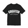 3103719612449655983_2048-1.jpeg "Created With A Purpose" (Ephesians 2:10) Christian Faith Scripture T-Shirt (Jersey Thin)