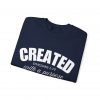 "Created With A Purpose" (Ephesians 2:10) Christian Faith Scripture Sweatshirt