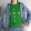 348591020815187586_2048.jpeg "Love God/God Love" Minimal Christian Faith Cross T‑Shirt (Heavy Cotton)