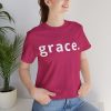 3498061214283971159_2048.jpeg "Grace" Minimalist Inspirational Christian Faith T-Shirt (Jersey Thin)
