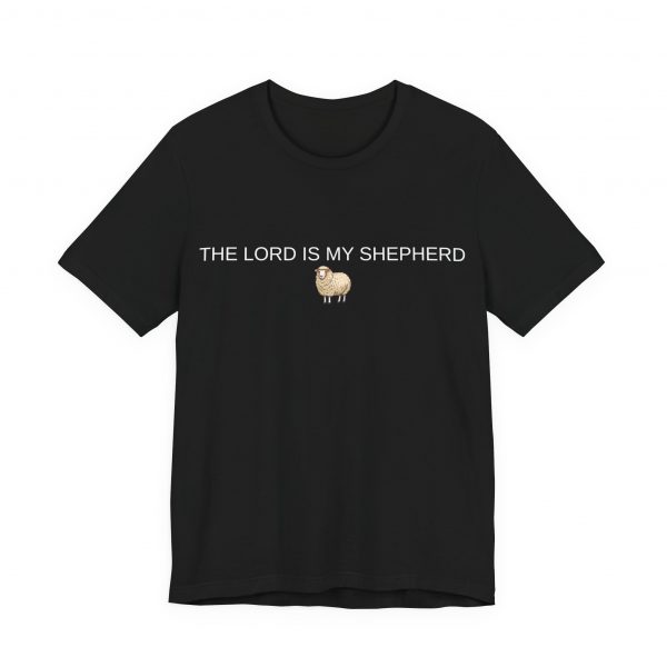 3541478159171200195_2048-1.jpeg "The Lord Is My Shepherd" Christian Faith Shirt with Cute Sheep (Jersey Thin)