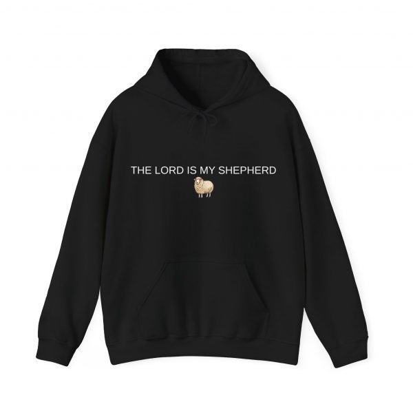 "The Lord Is My Shepherd" Christian Faith Pullover Hoodie with Cute Sheep