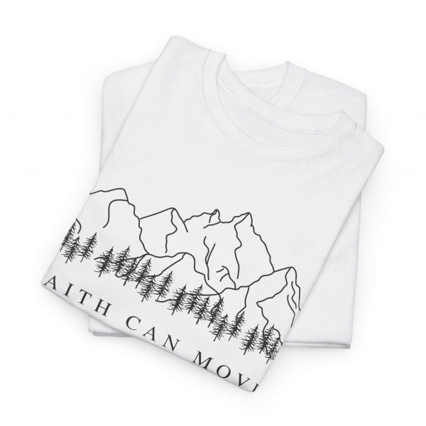 4186121279054920488_2048-1.jpeg "Faith Can Move Mountains" Inspirational Christian Mountain T-Shirt (White) (Heavy Cotton)