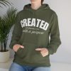 421102020408169756_2048.jpeg "Created With A Purpose" (Ephesians 2:10) Christian Faith Scripture Hoodie
