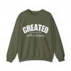 "Created With A Purpose" (Ephesians 2:10) Christian Faith Scripture Sweatshirt