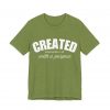 4324498561689152083_2048-1.jpeg "Created With A Purpose" (Ephesians 2:10) Christian Faith Scripture T-Shirt (Jersey Thin)