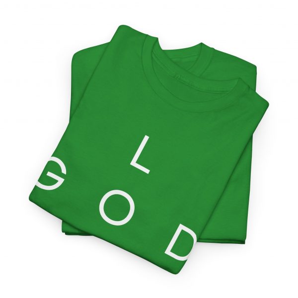 4380394799160226318_2048.jpeg "Love God/God Love" Minimal Christian Faith Cross T‑Shirt (Heavy Cotton)