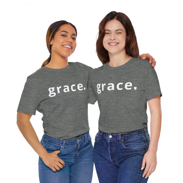 4410877401684472323_2048.jpeg "Grace" Minimalist Inspirational Christian Faith T-Shirt (Jersey Thin)