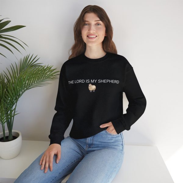"The Lord Is My Shepherd" Christian Faith Sweatshirt with Cute Sheep