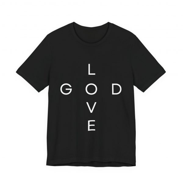 4938780269725475087_2048.jpeg "Love God/God Love" Minimal Christian Faith Cross T‑Shirt (Jersey Thin)