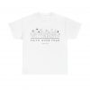 "Faith Over Fear" (Psalm 34) Floral Scripture Christian Faith T-Shirt (White) (Heavy Cotton)