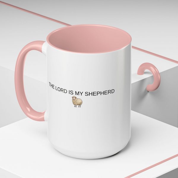 5099998444700877162_2048.jpeg "The Lord Is My Shepherd" Accent Christian Coffee Mug