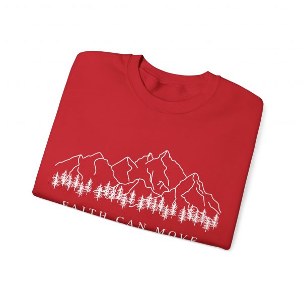 "Faith Can Move Mountains" (Matthew 17:20) Christian Mountain Graphic Sweatshirt