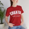 5152471942900043068_2048-1.jpeg "Created With A Purpose" (Ephesians 2:10) Christian Faith Scripture T-Shirt (Jersey Thin)
