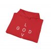 "Love God/God Love" Minimal Christian Faith Cross Hoodie