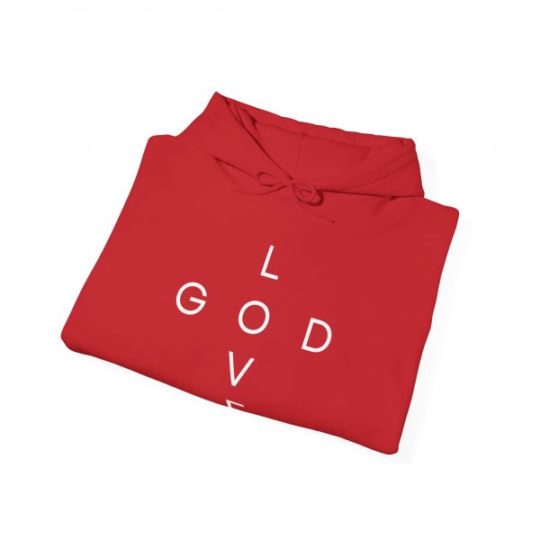 "Love God/God Love" Minimal Christian Faith Cross Hoodie